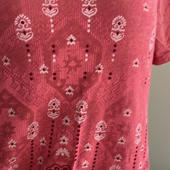 ST johns bay T-shirt short sleeves reddish pink 100% cotton women’s medium - Picture 3 of 6
